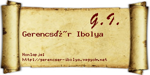 Gerencsér Ibolya névjegykártya